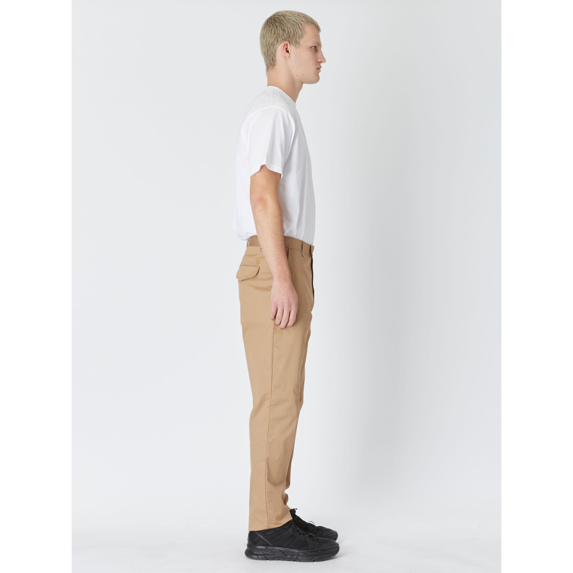 슬림핏 모노그램 모티프 스트레치 코튼 치노