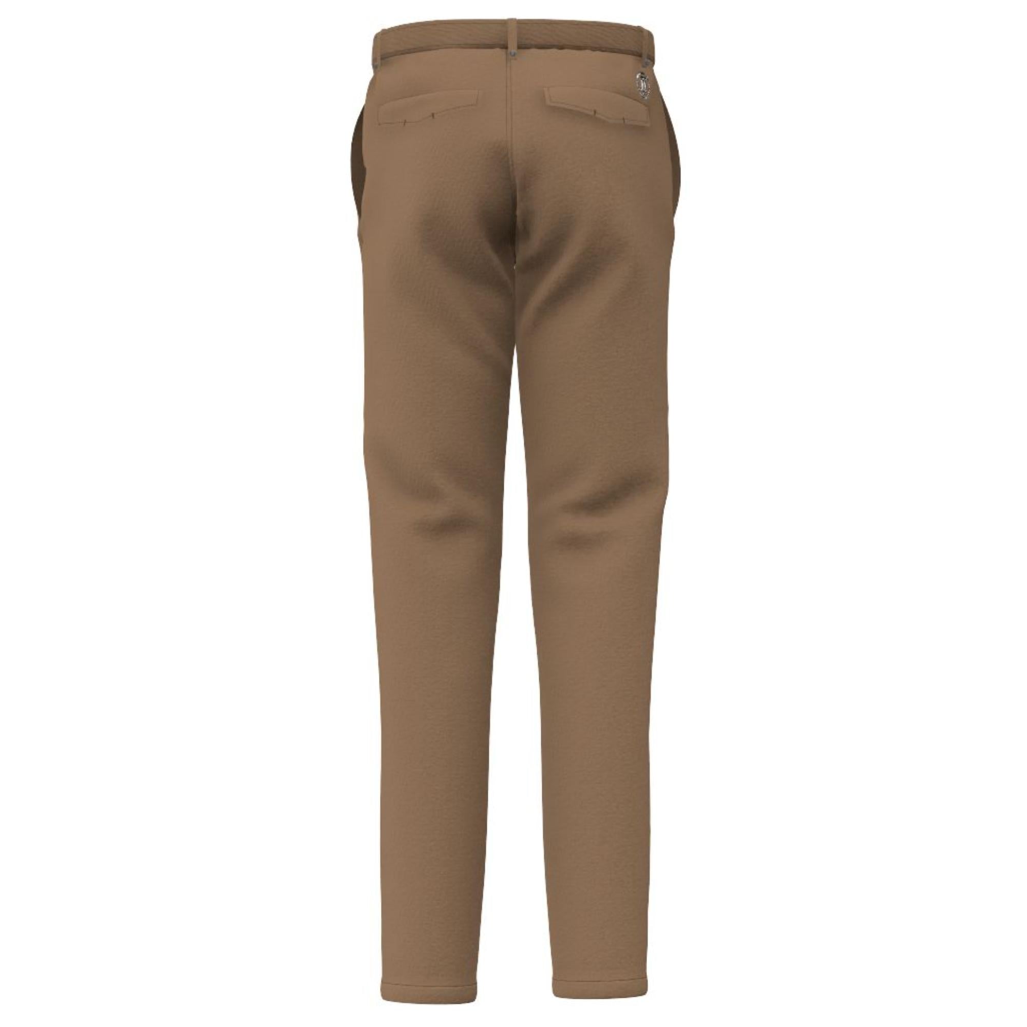 슬림핏 모노그램 모티프 스트레치 코튼 치노