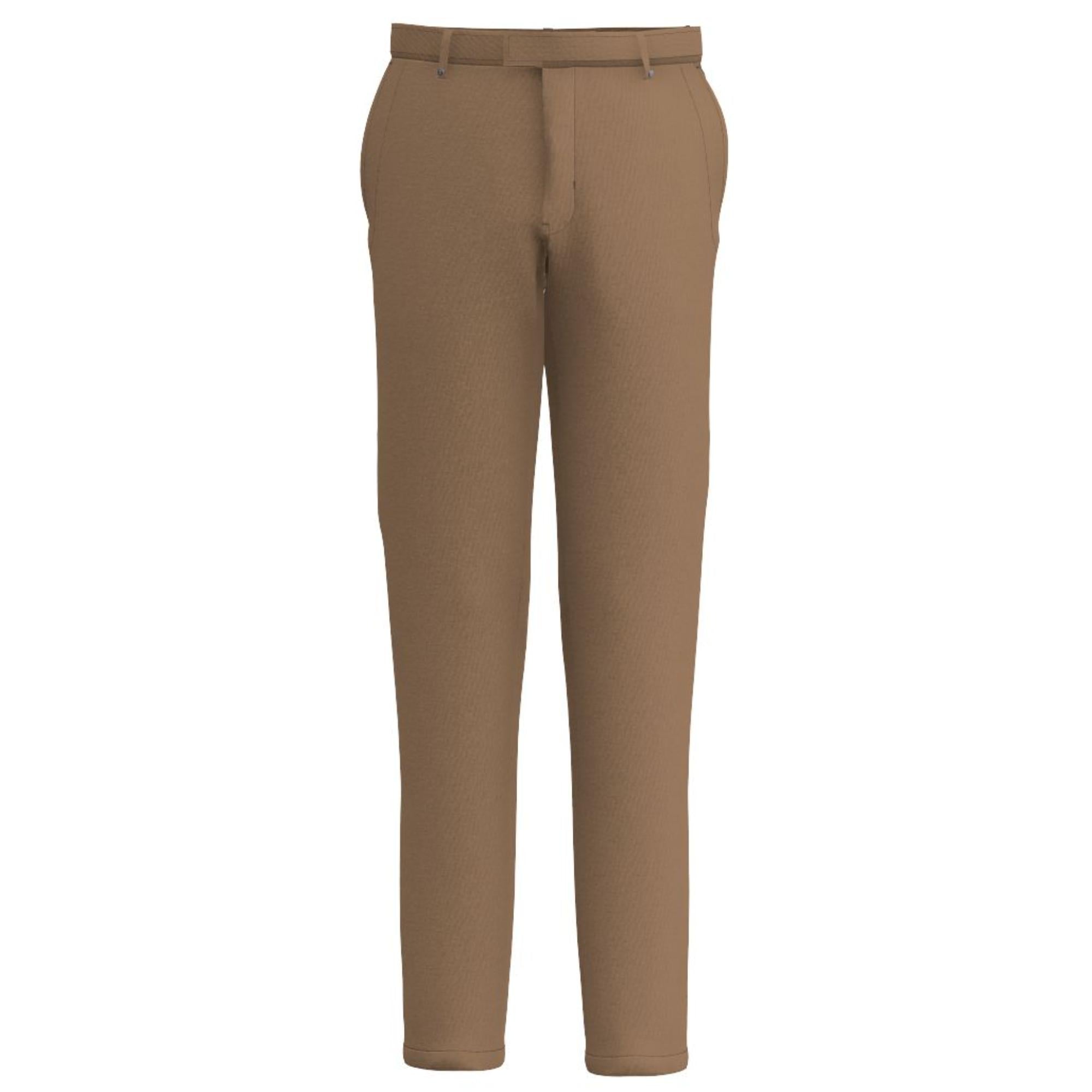 슬림핏 모노그램 모티프 스트레치 코튼 치노