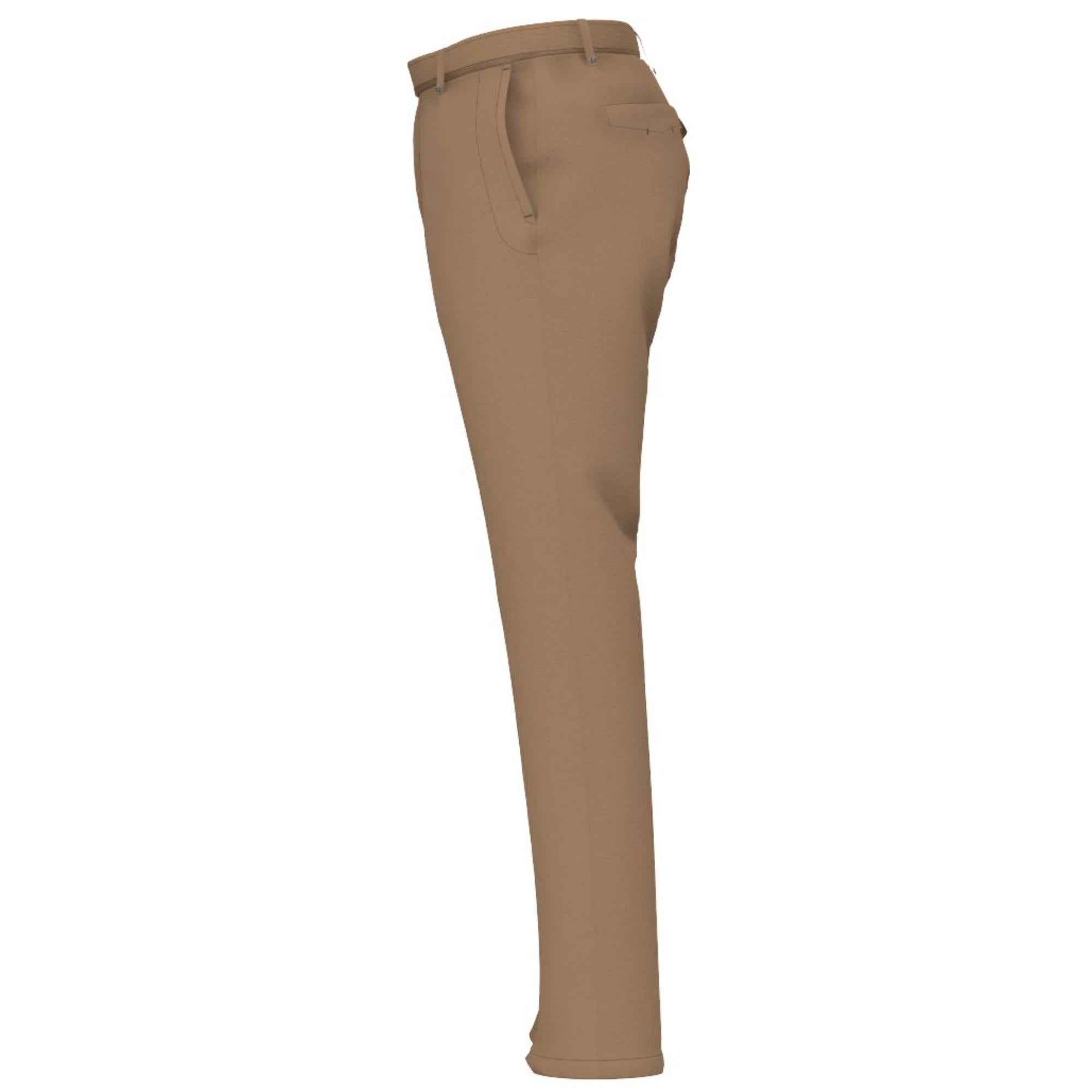 슬림핏 모노그램 모티프 스트레치 코튼 치노