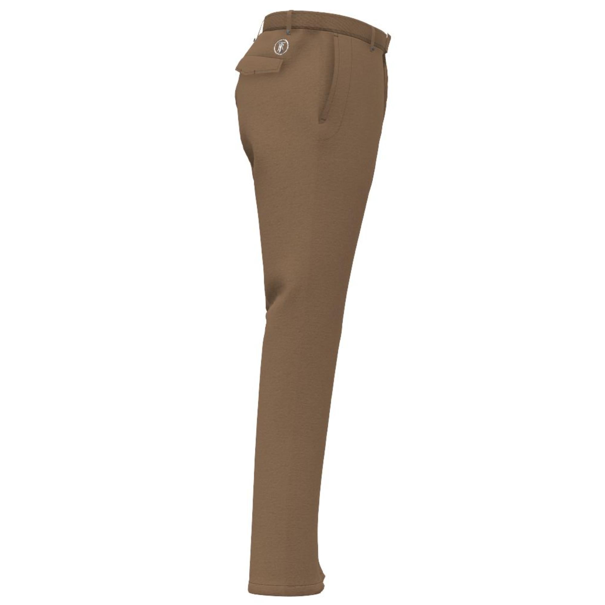 슬림핏 모노그램 모티프 스트레치 코튼 치노