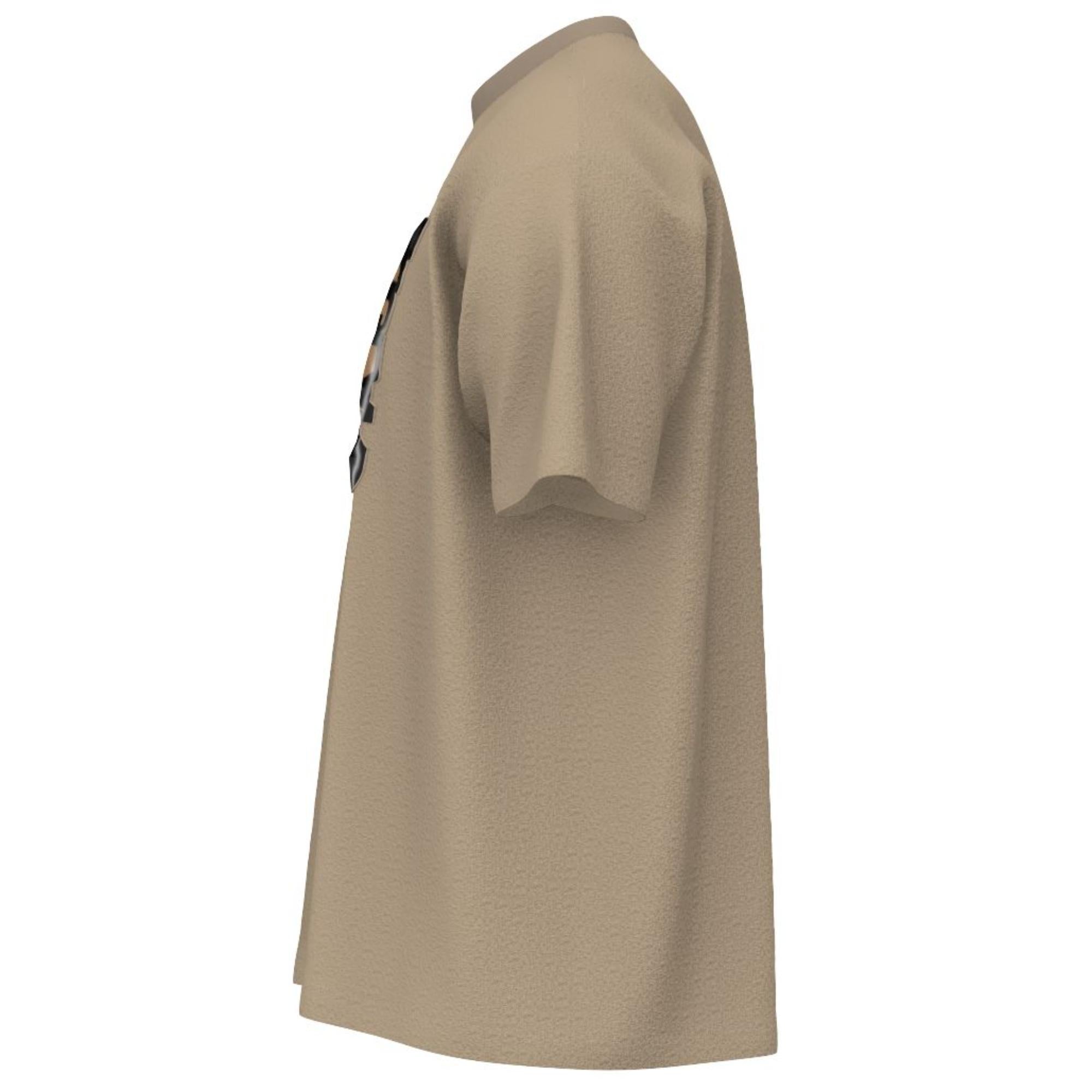 로고 프린트 코튼 오버사이즈 티셔츠