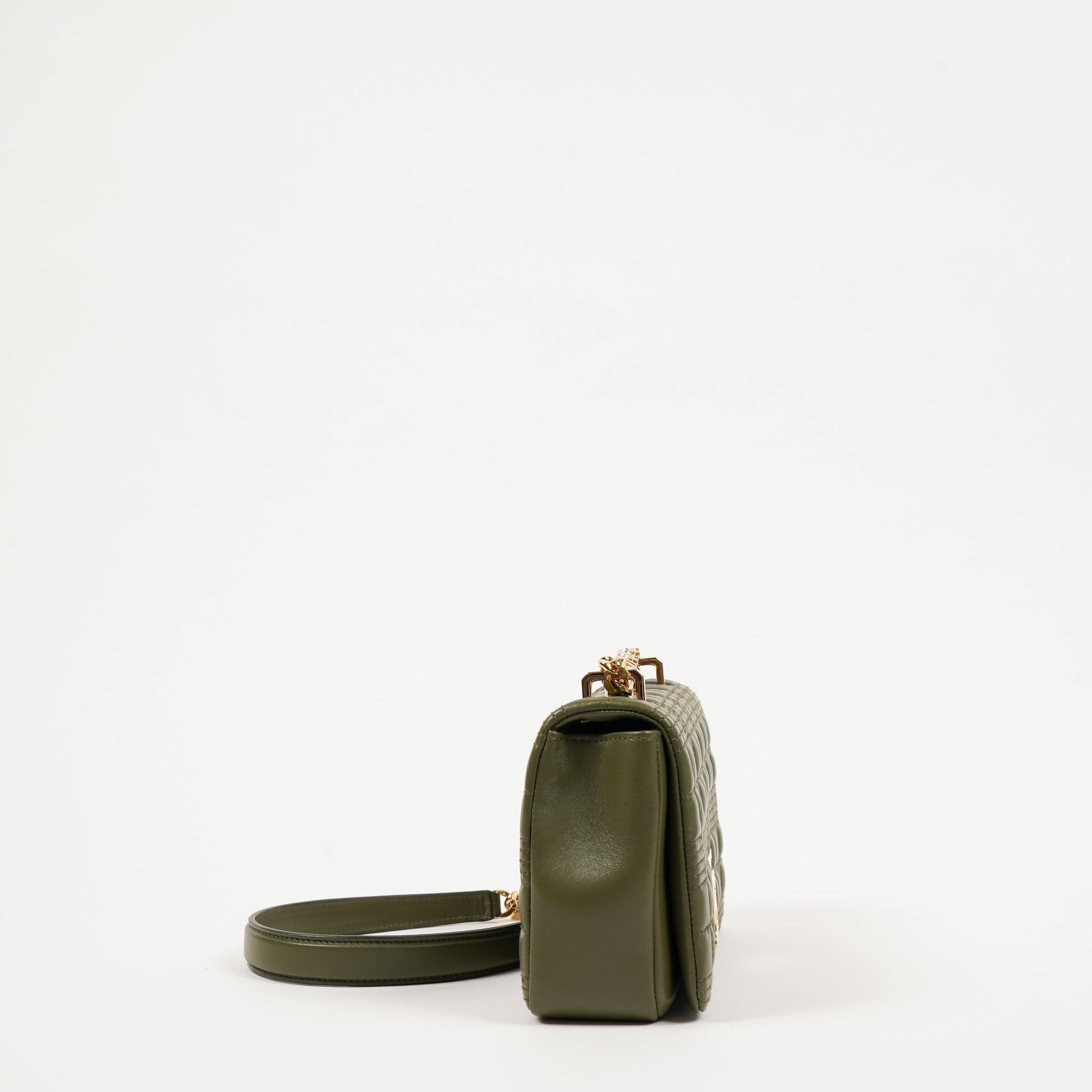 퀼팅 레더 스몰 롤라 백