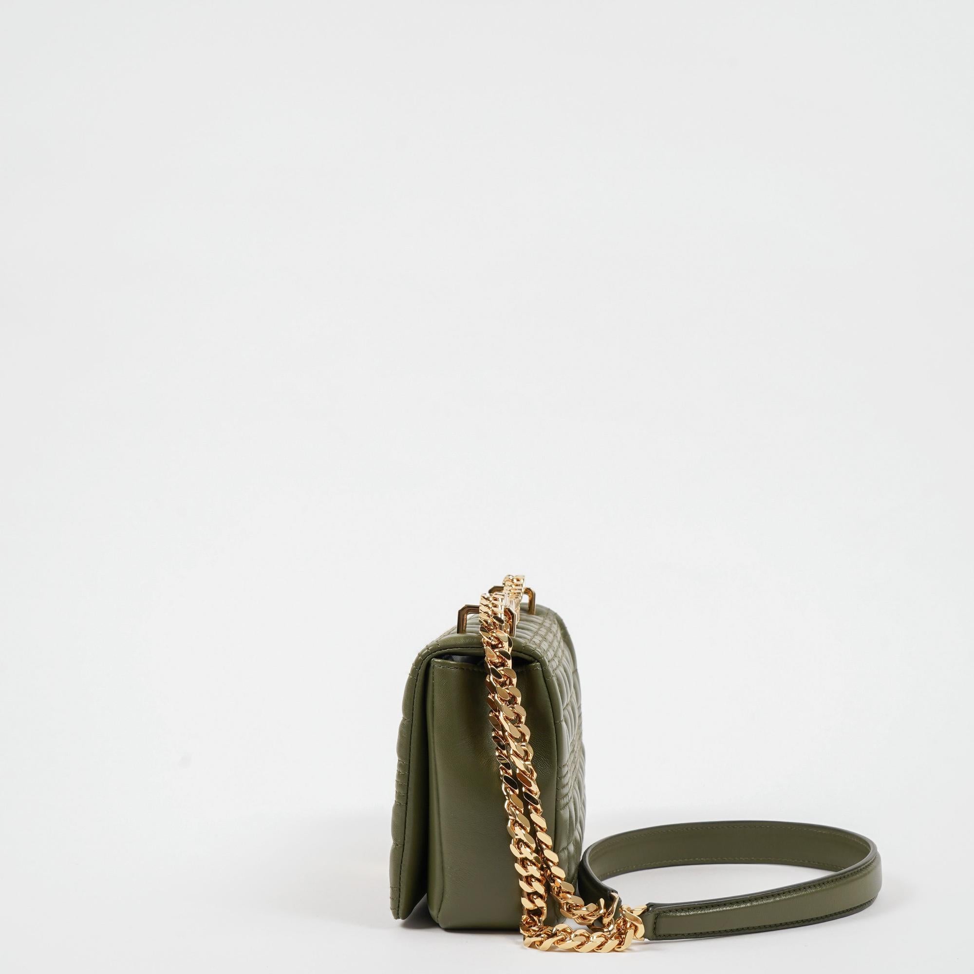 퀼팅 레더 스몰 롤라 백