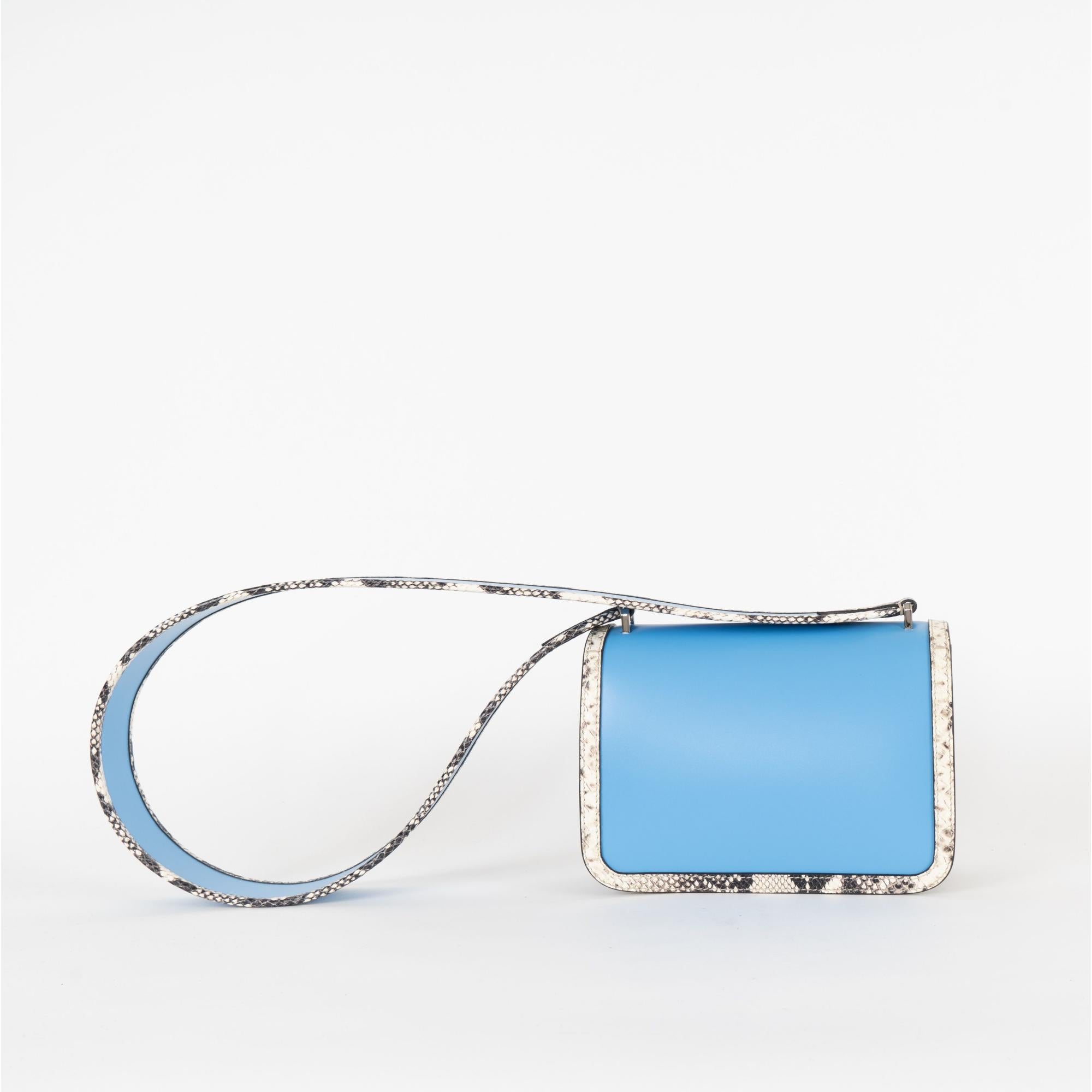 레더 파이톤 프린트 스몰 TB 백