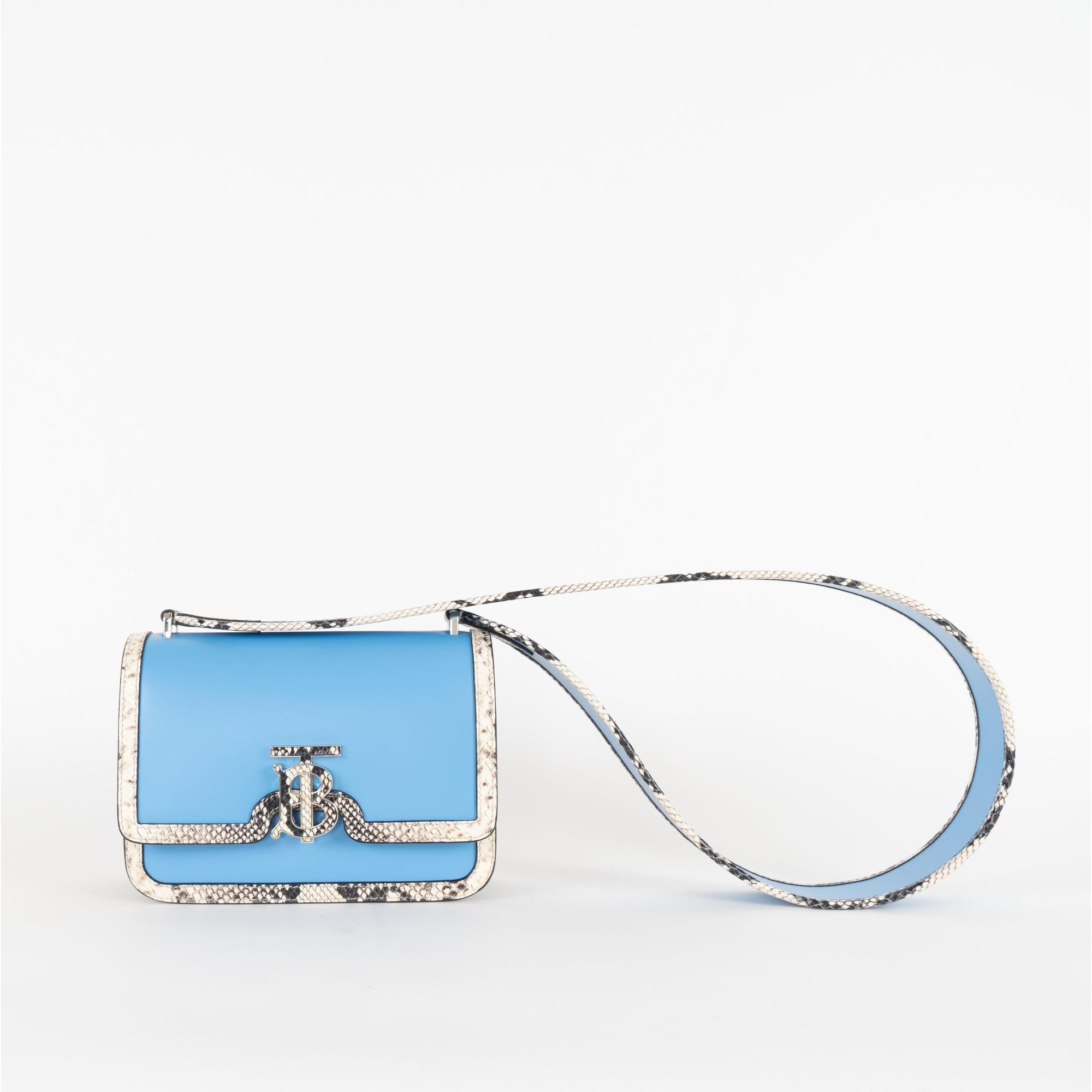 레더 파이톤 프린트 스몰 TB 백