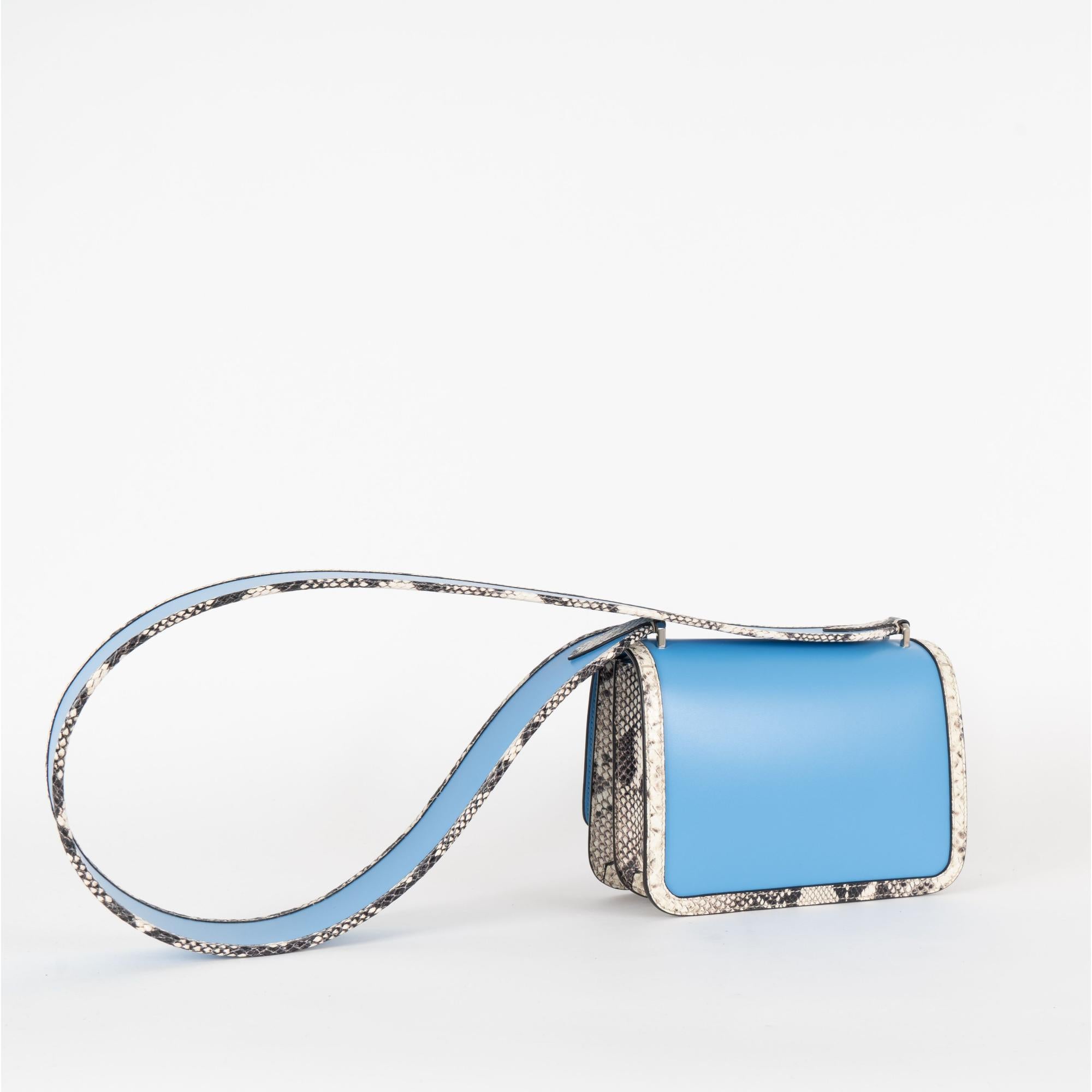 레더 파이톤 프린트 스몰 TB 백