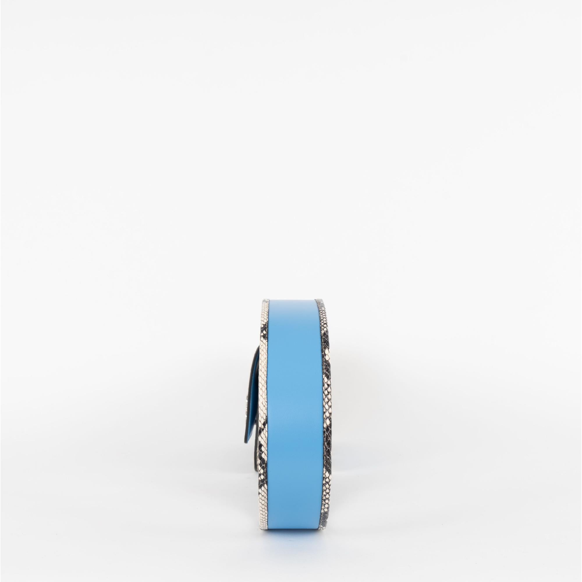 레더 파이톤 프린트 스몰 TB 백