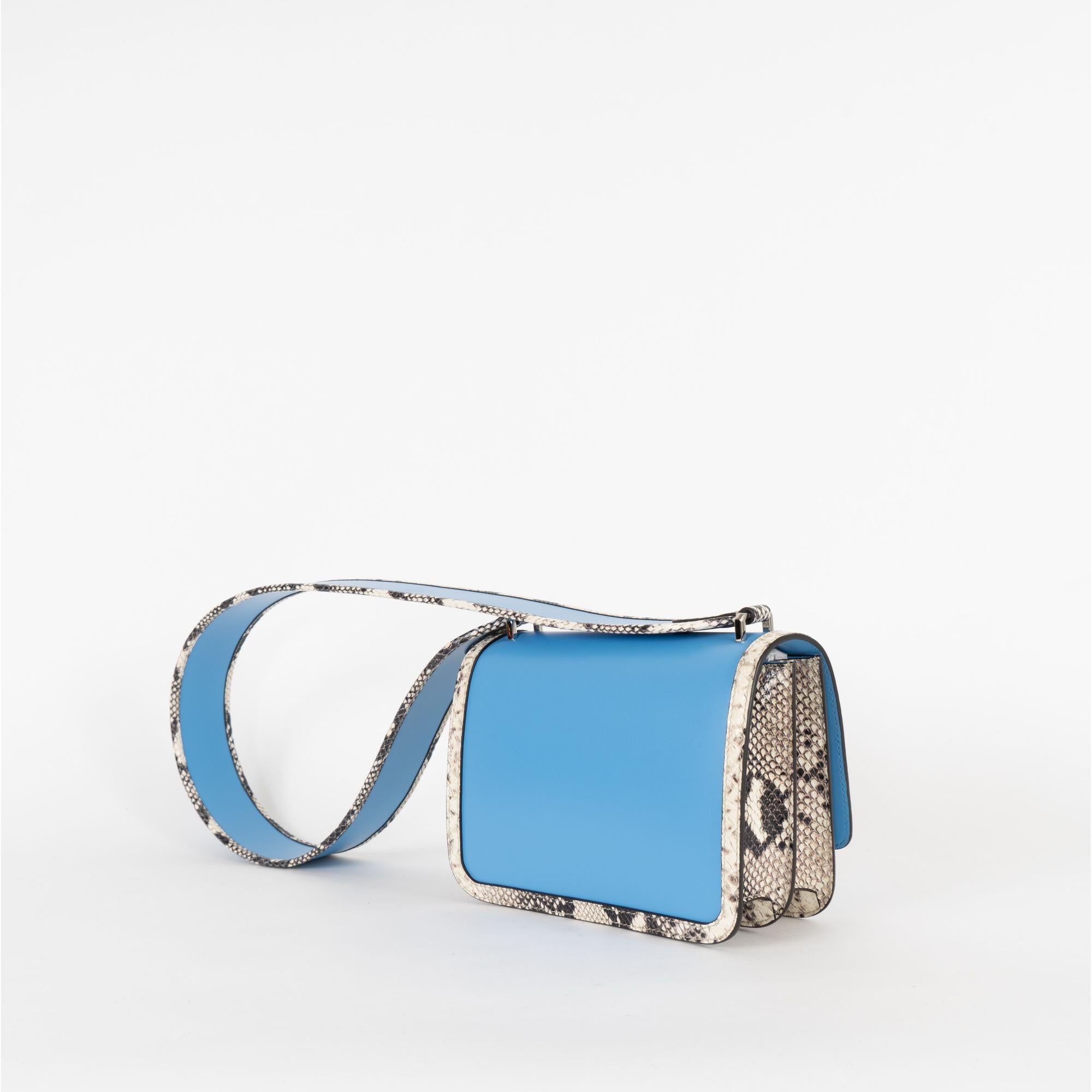 레더 파이톤 프린트 스몰 TB 백