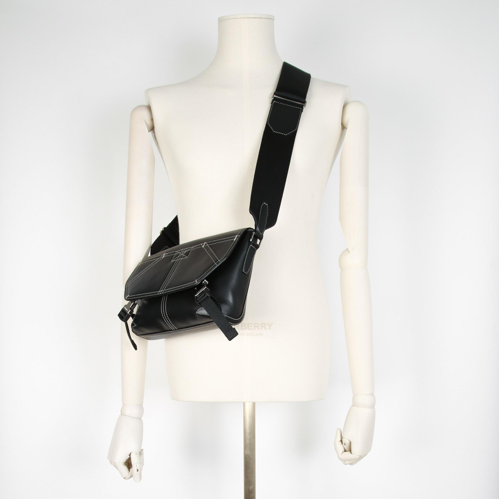 톱스티치 레더 스몰 메신저 백