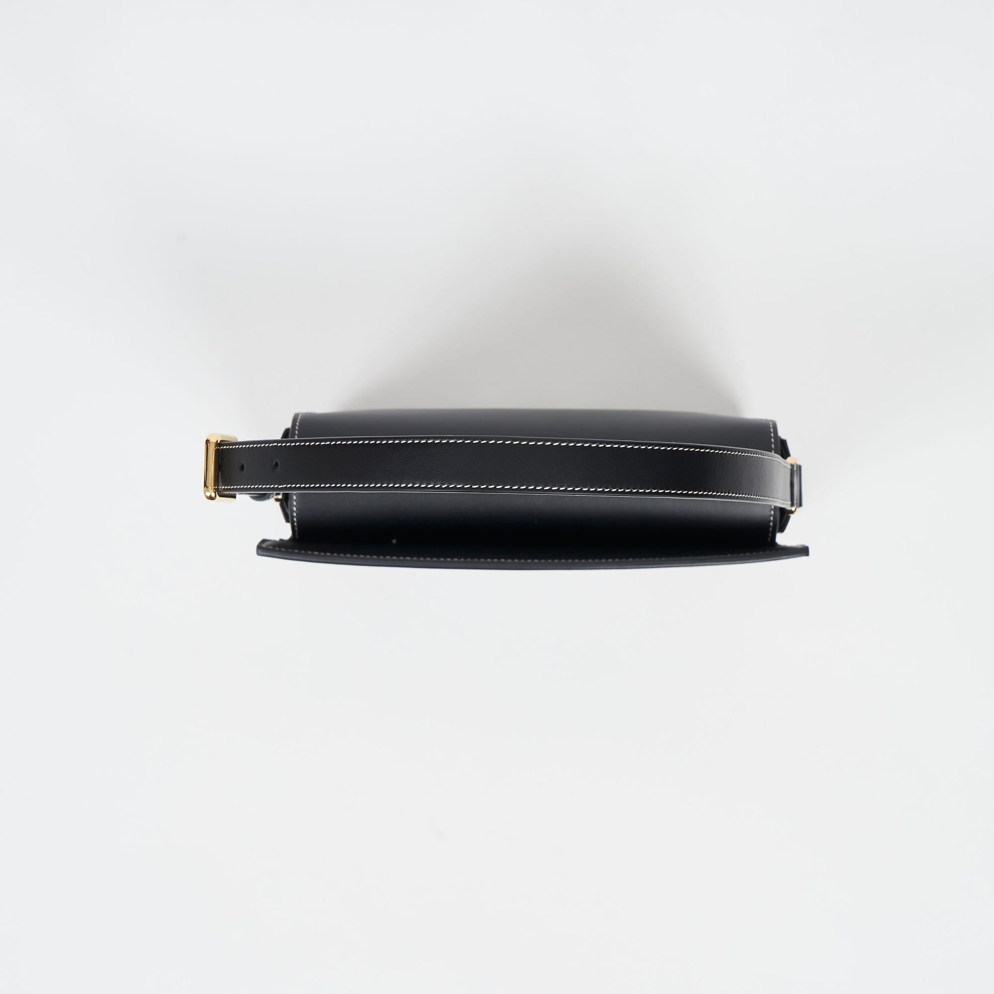 체크 레더 캐서린 숄더 백