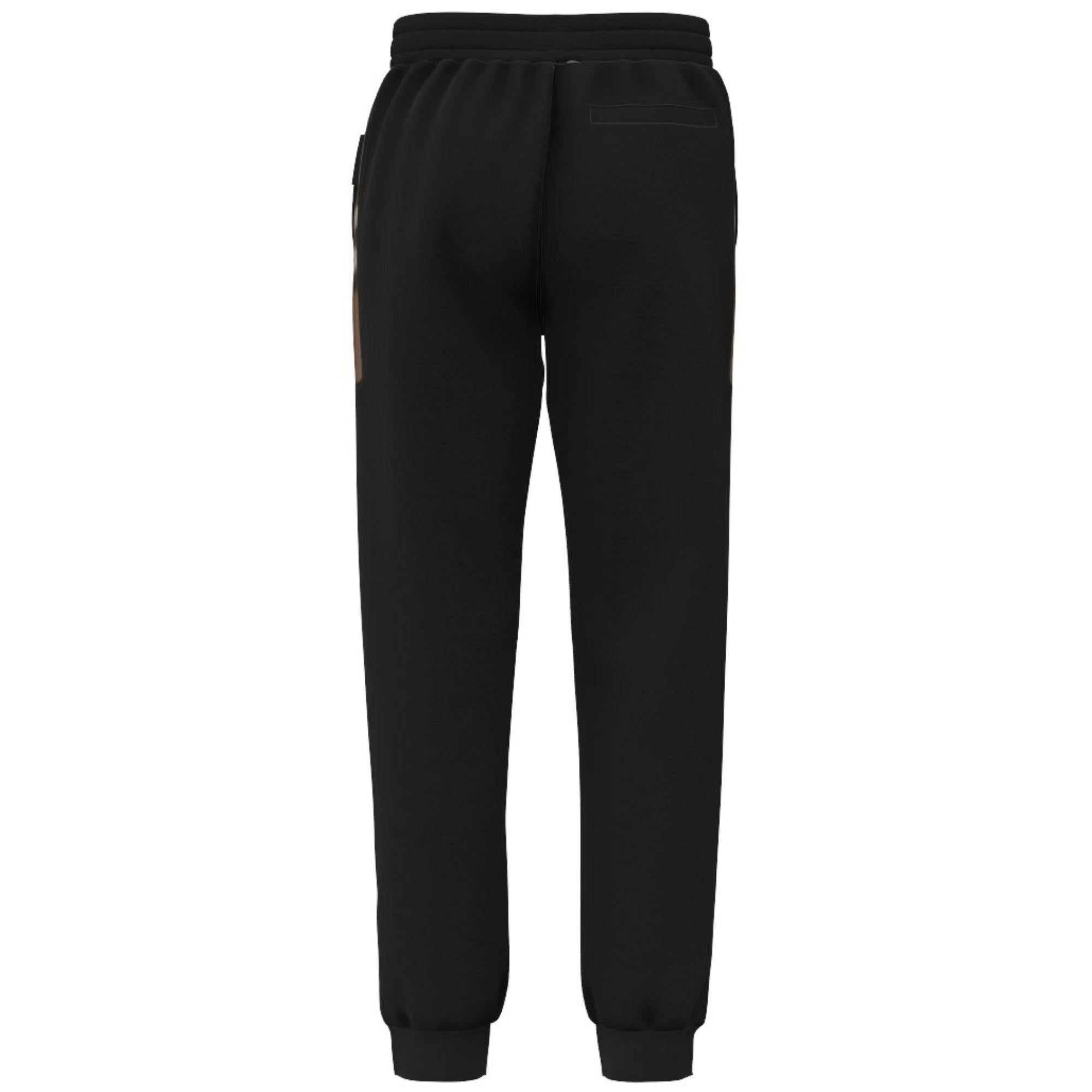 체크 패널 코튼 블렌드 조깅 팬츠