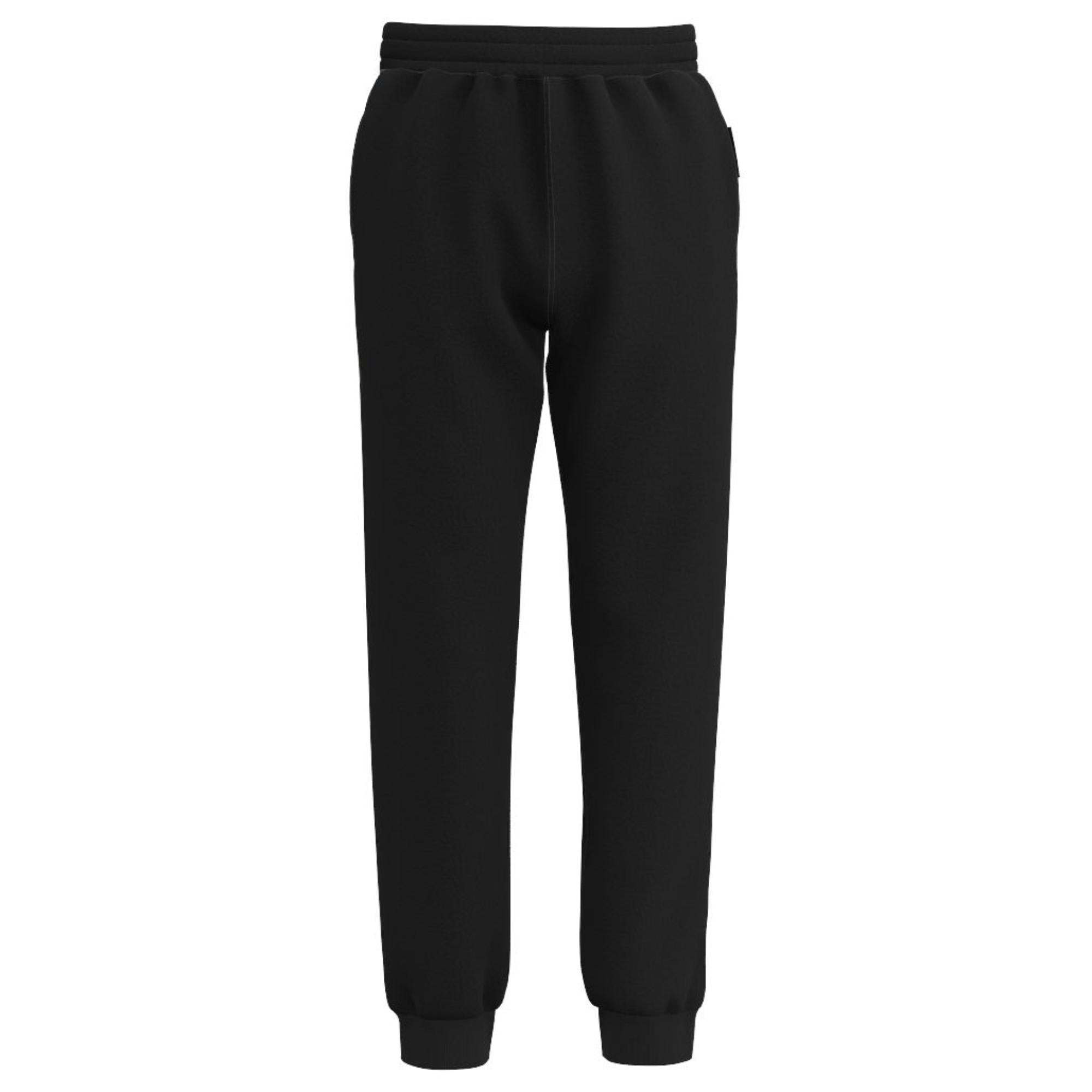 체크 패널 코튼 블렌드 조깅 팬츠