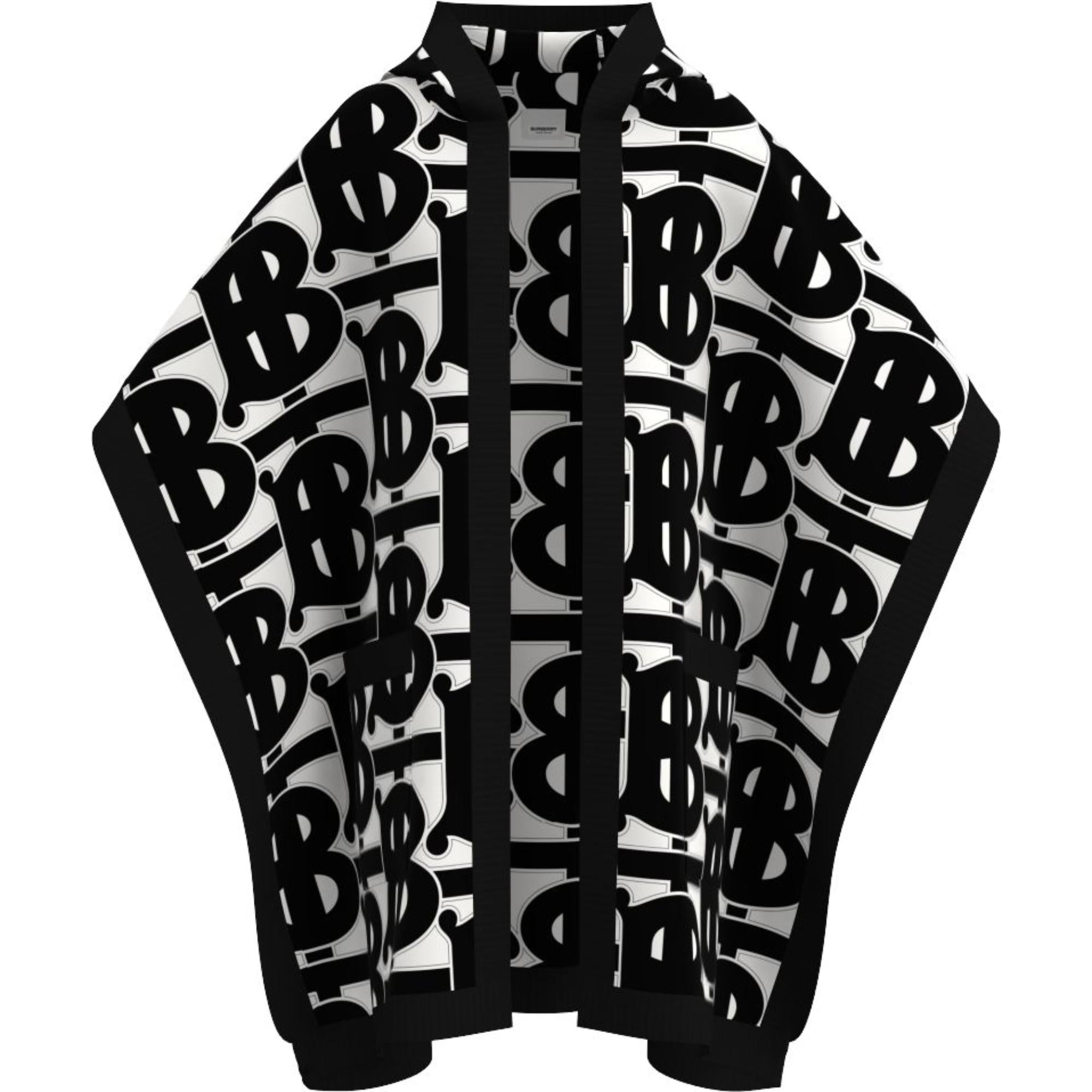 모노그램 코튼 자카드 후드 케이프