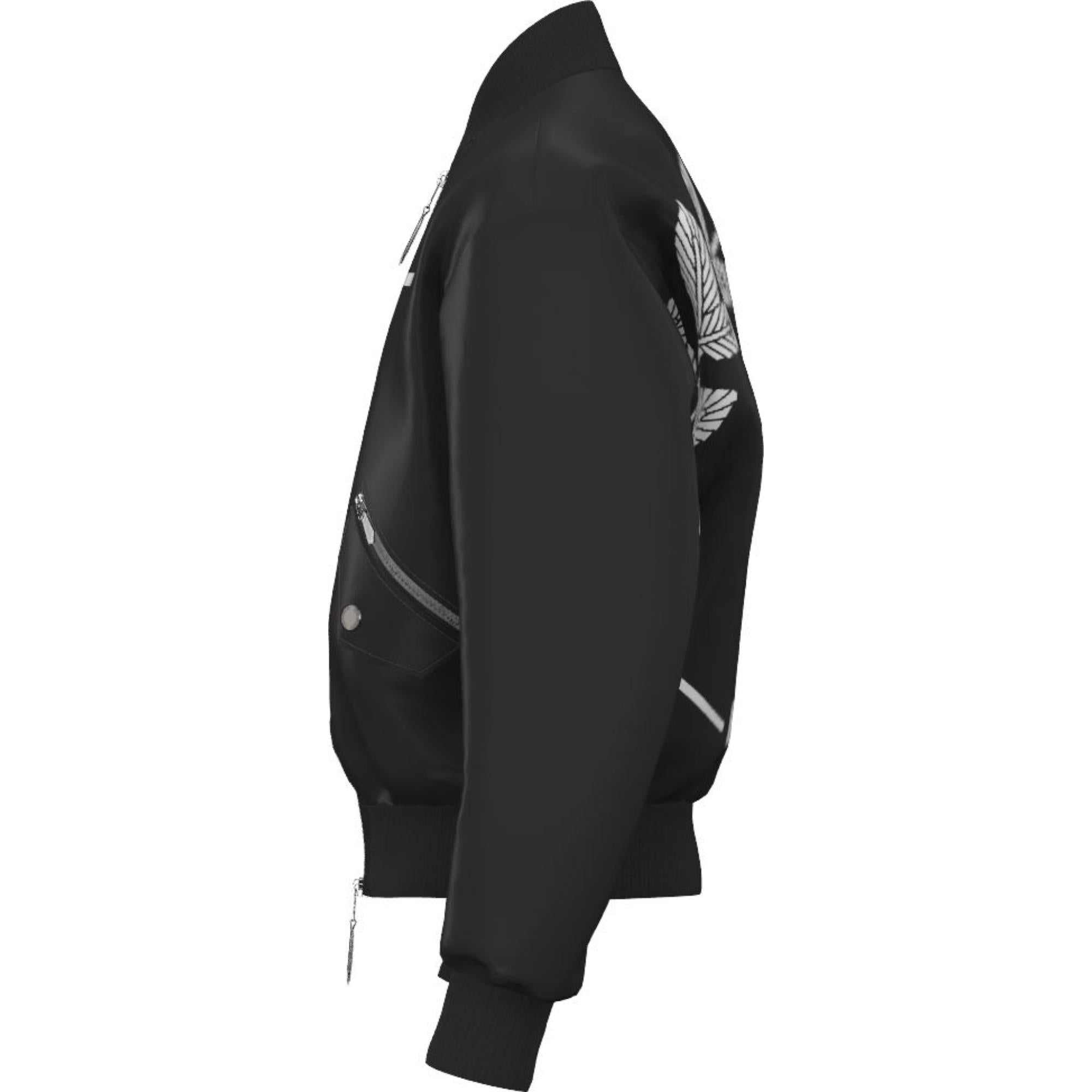 EKD 프린트 코튼 오버사이즈 보머 재킷