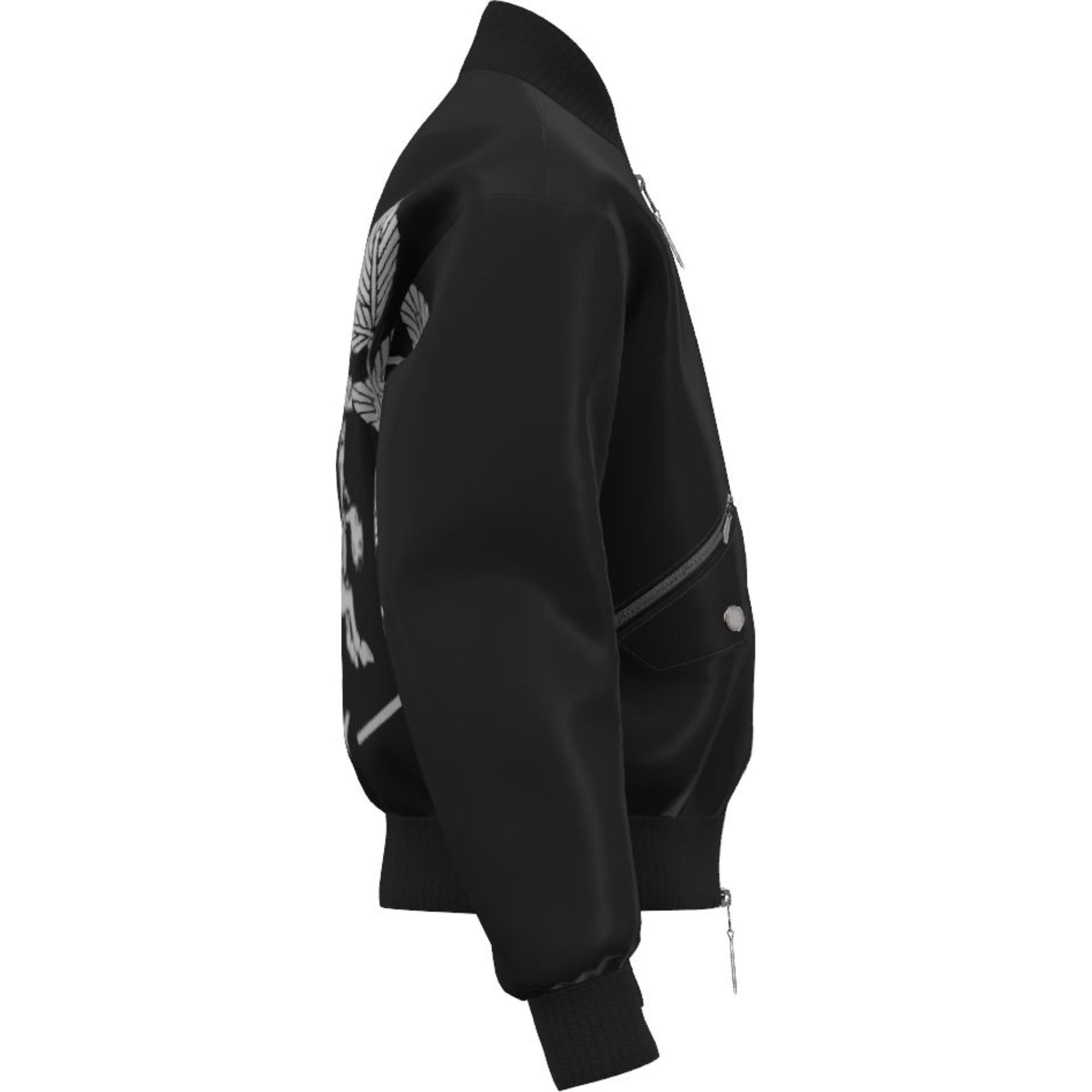 EKD 프린트 코튼 오버사이즈 보머 재킷