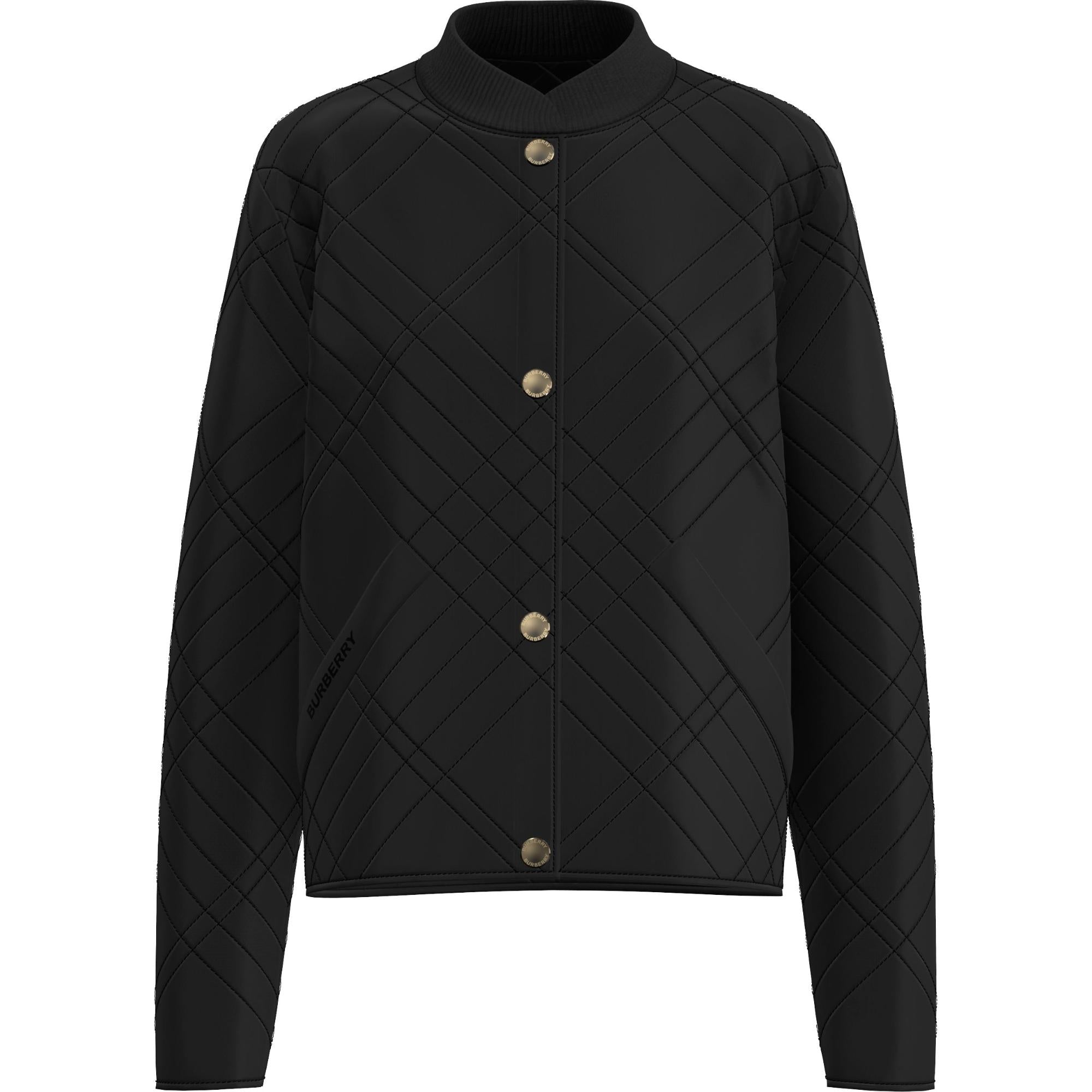 로고 디테일 라이트 퀼팅 재킷