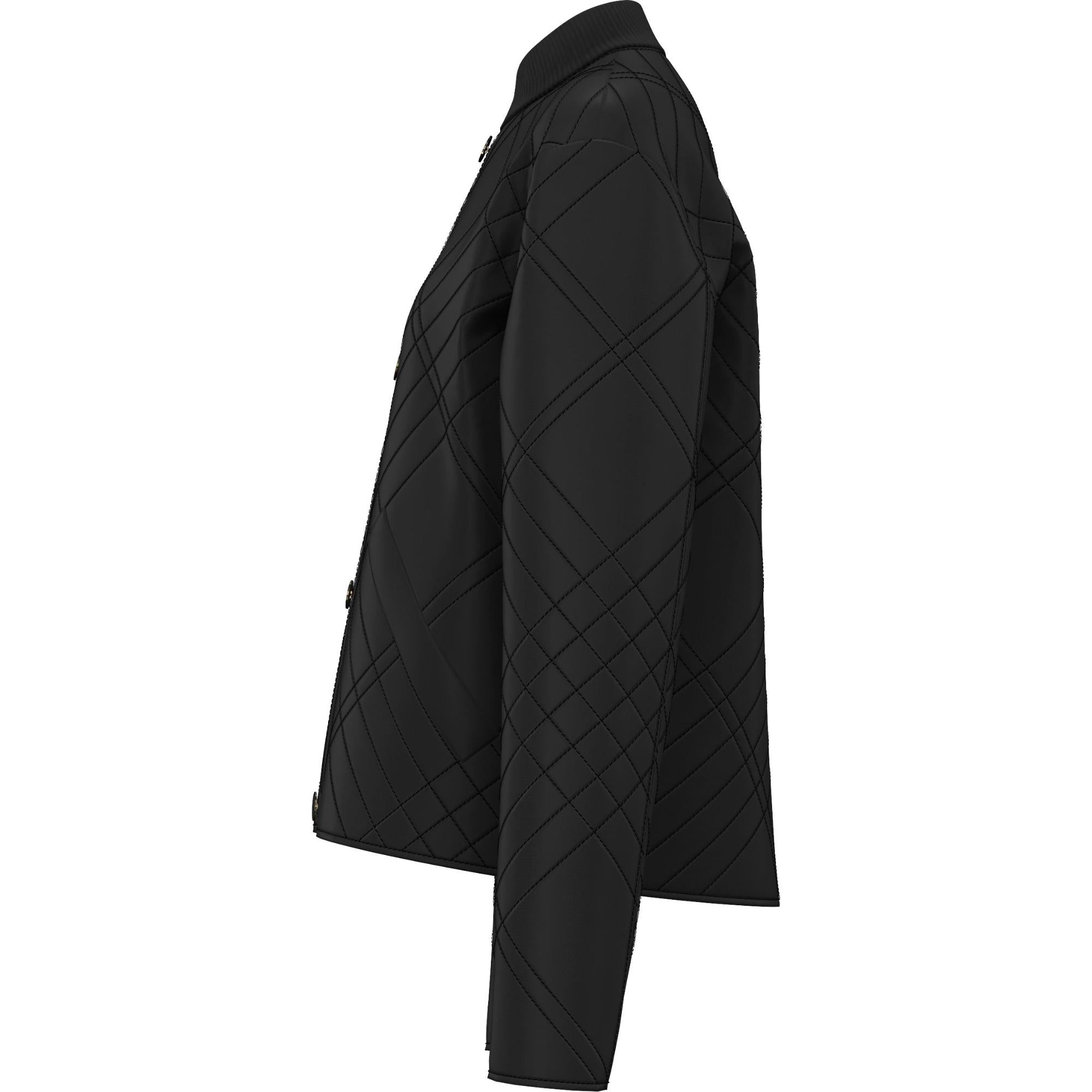 로고 디테일 라이트 퀼팅 재킷