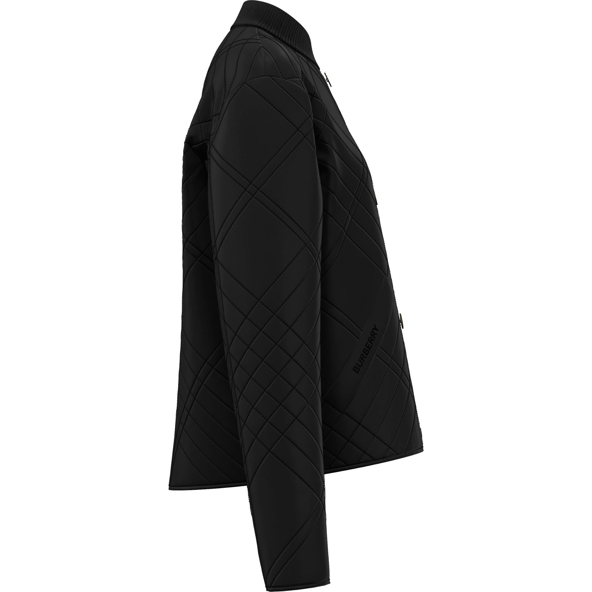 로고 디테일 라이트 퀼팅 재킷