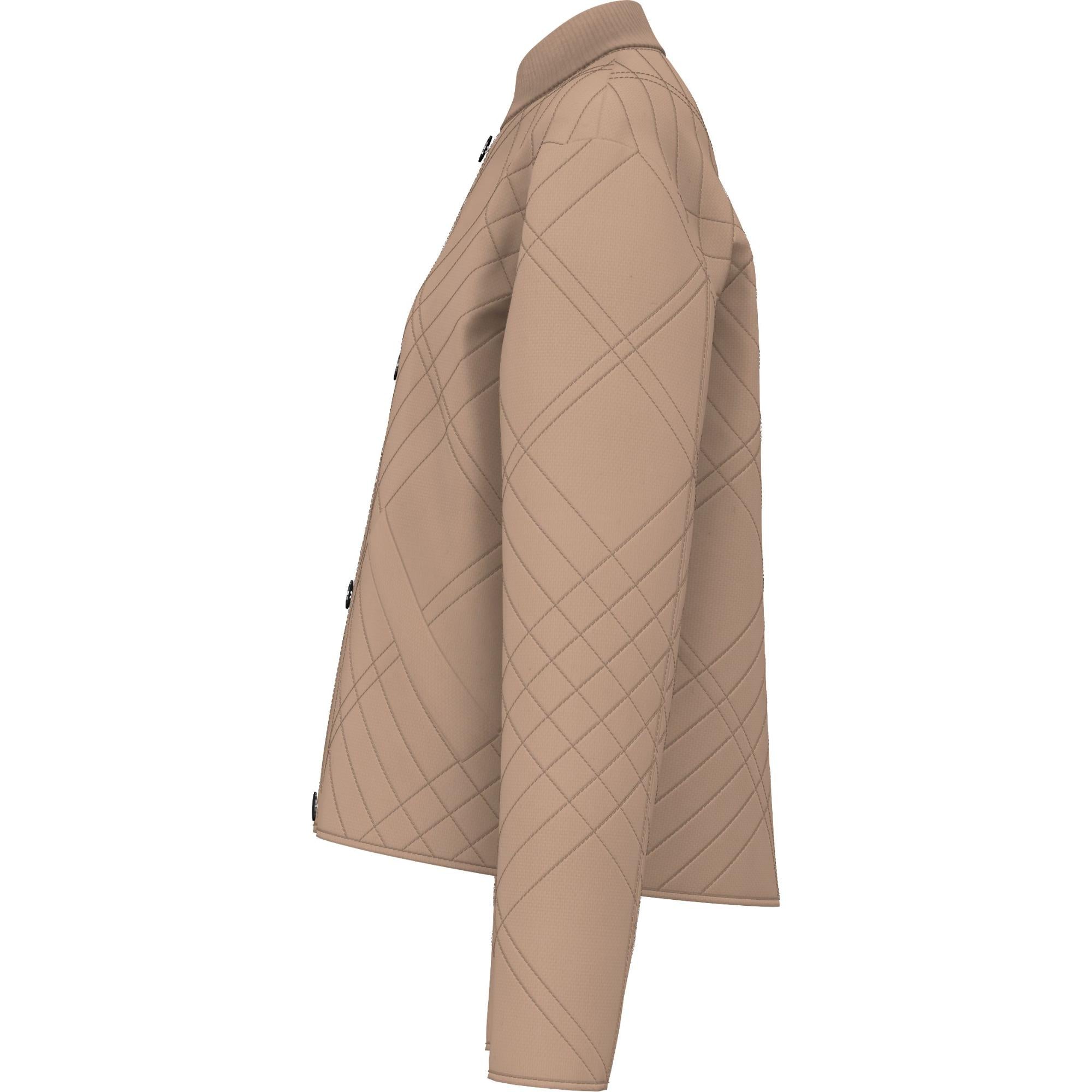 로고 디테일 라이트 퀼팅 재킷