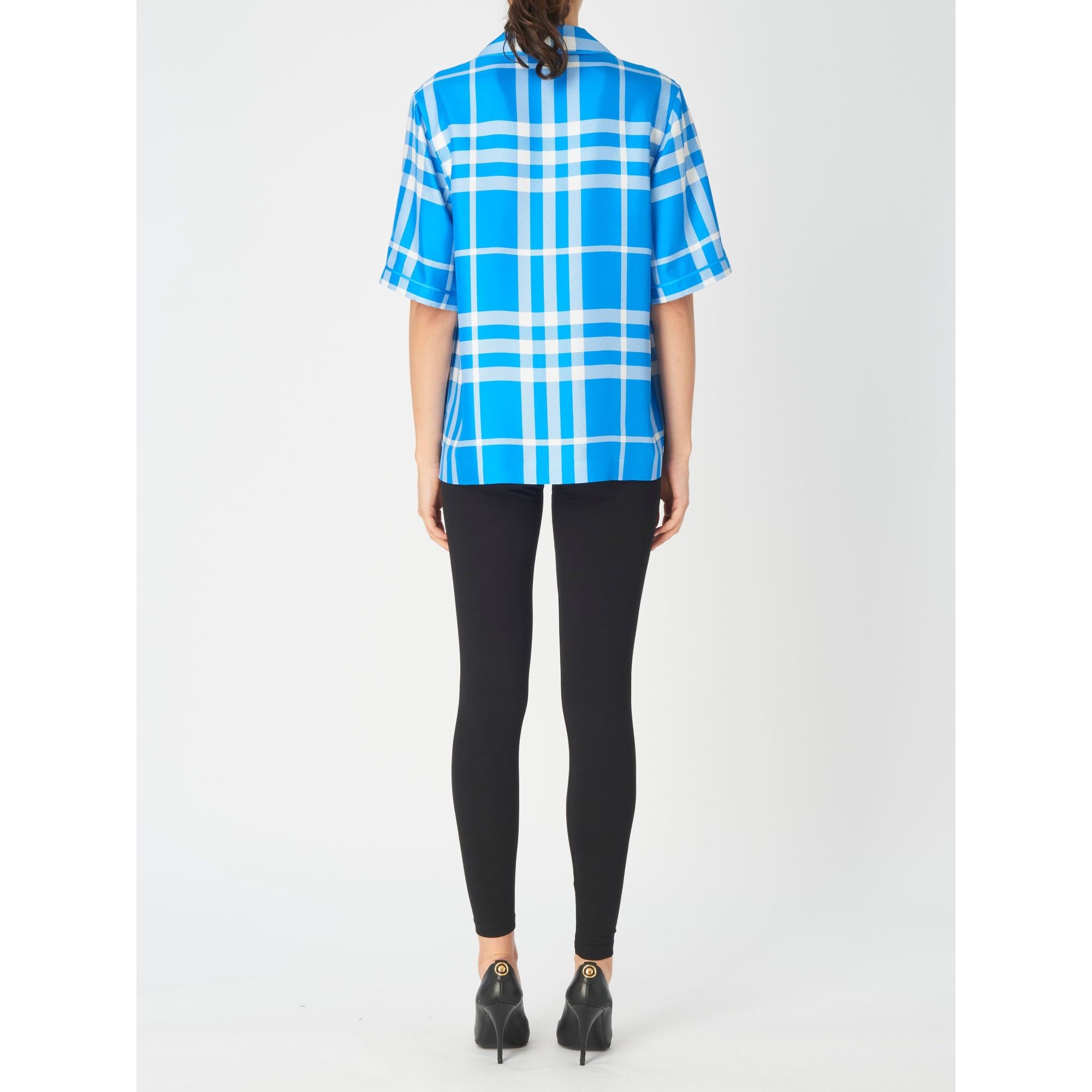 이그재저레이트 체크 실크 파자마 셔츠