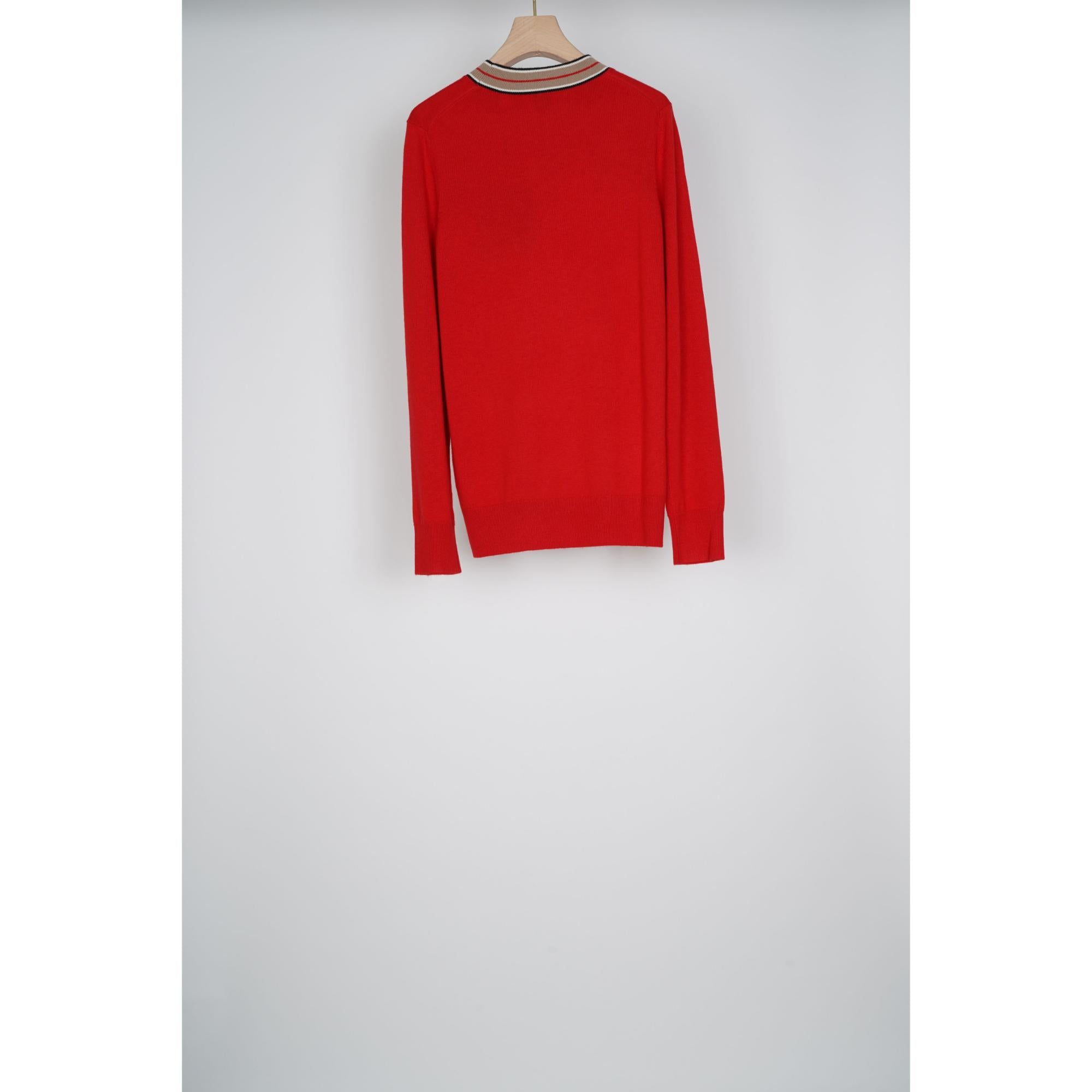 스트라이프 디테일 캐시미어 스웨터