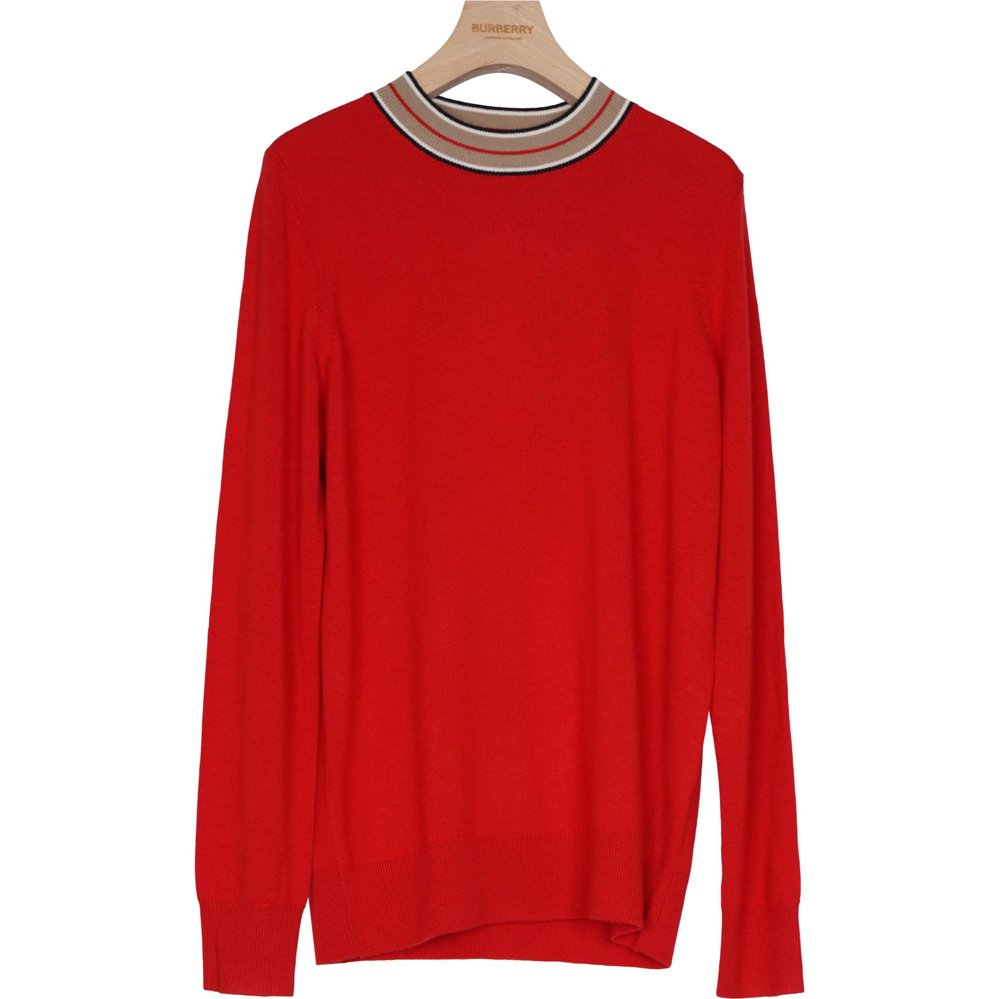 스트라이프 디테일 캐시미어 스웨터