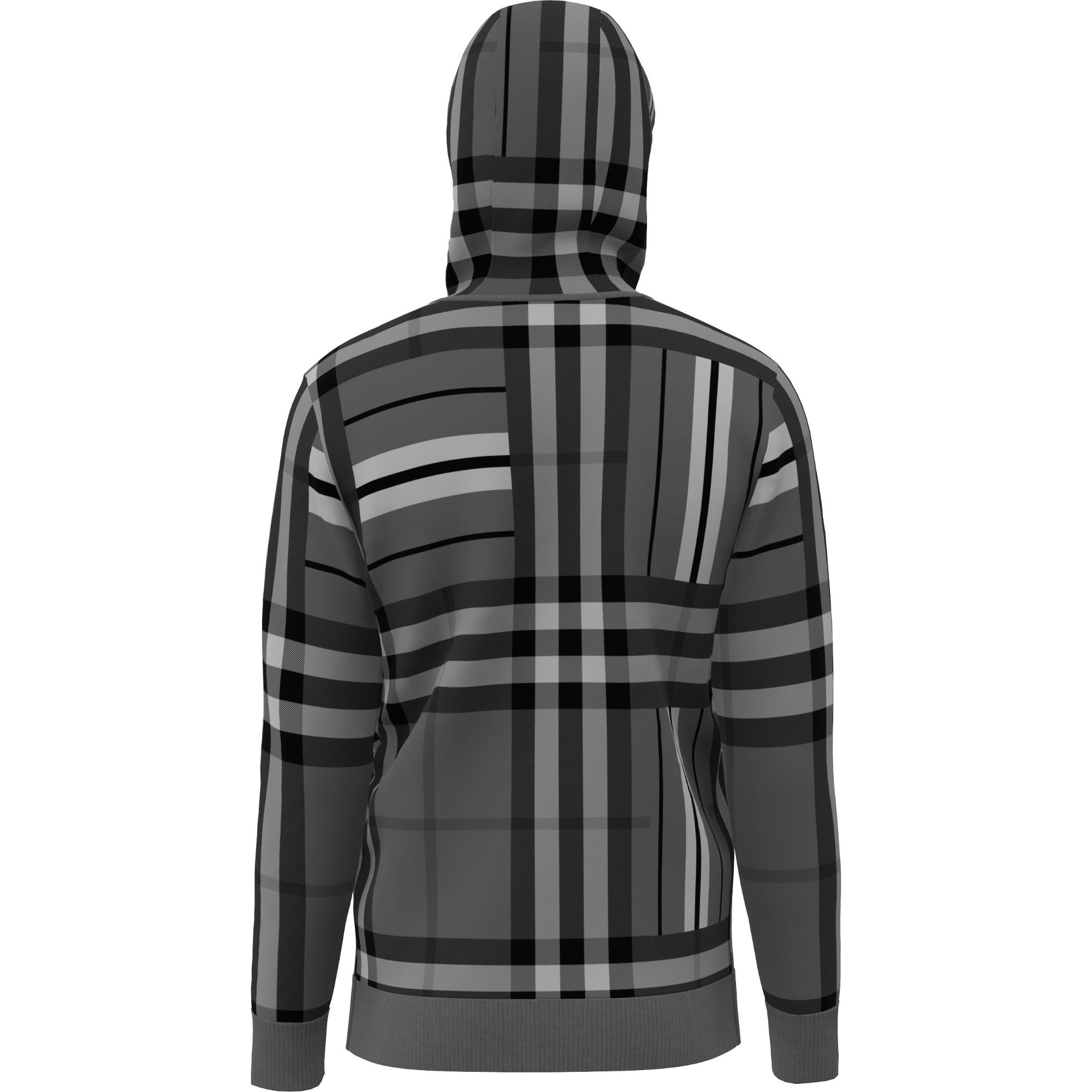 체크 스트라이프 울 블렌드 자카드 후디