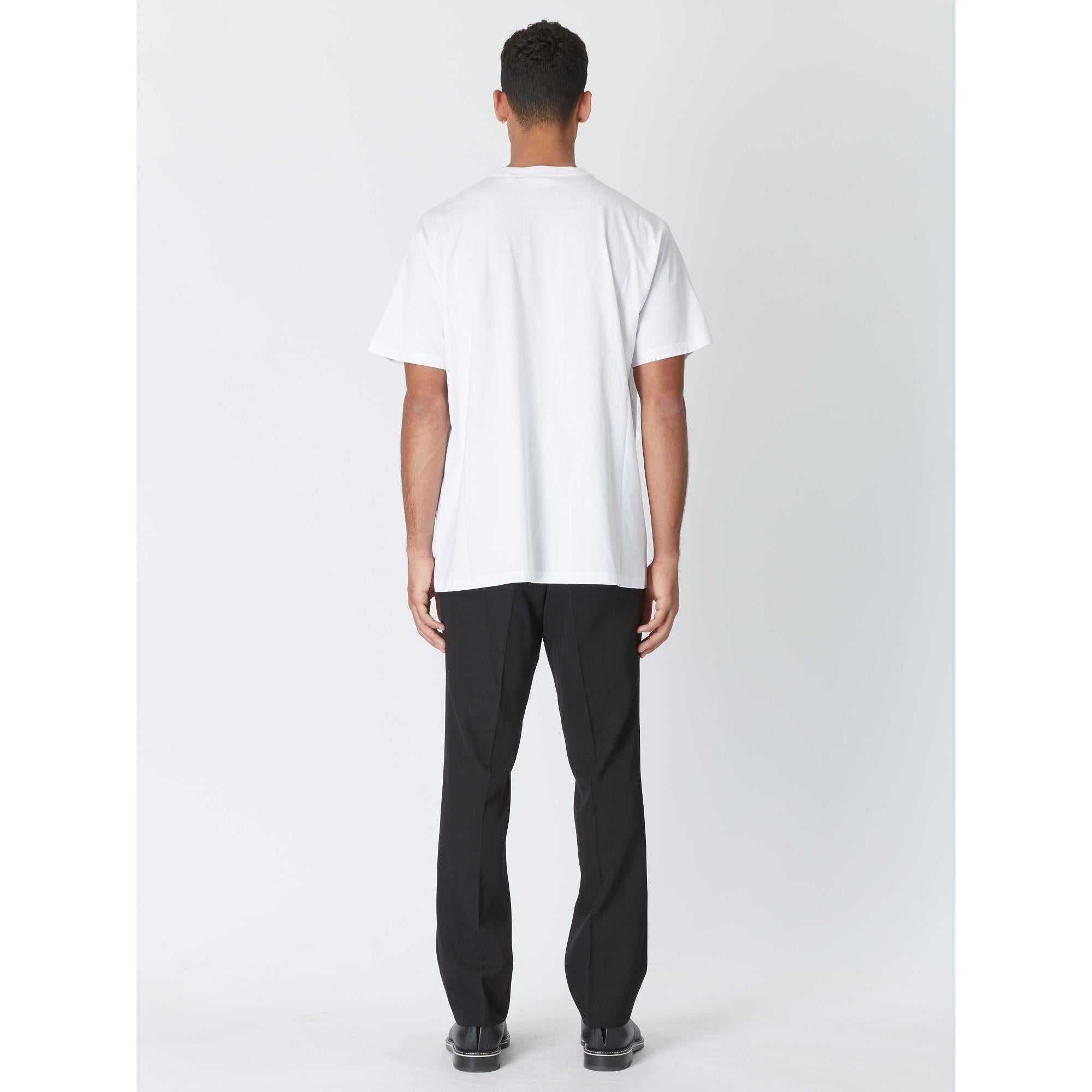 맵 프린트 코튼 오버사이즈 티셔츠