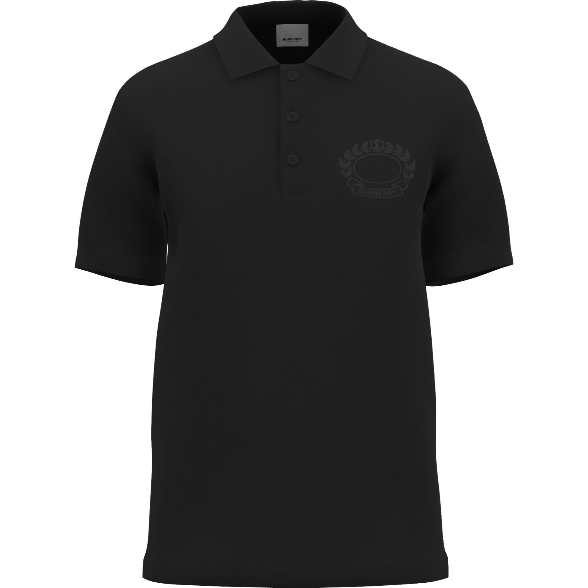 엠브로이더리 오크 리프 크레스트 코튼 피케 폴로셔츠