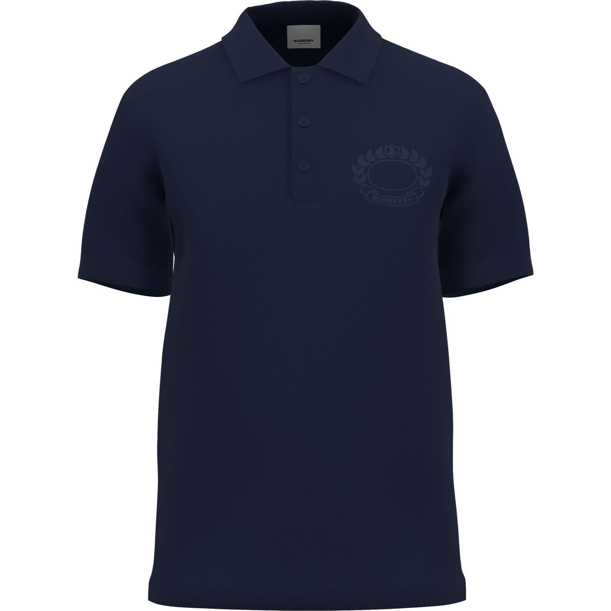 엠브로이더리 오크 리프 크레스트 코튼 피케 폴로셔츠