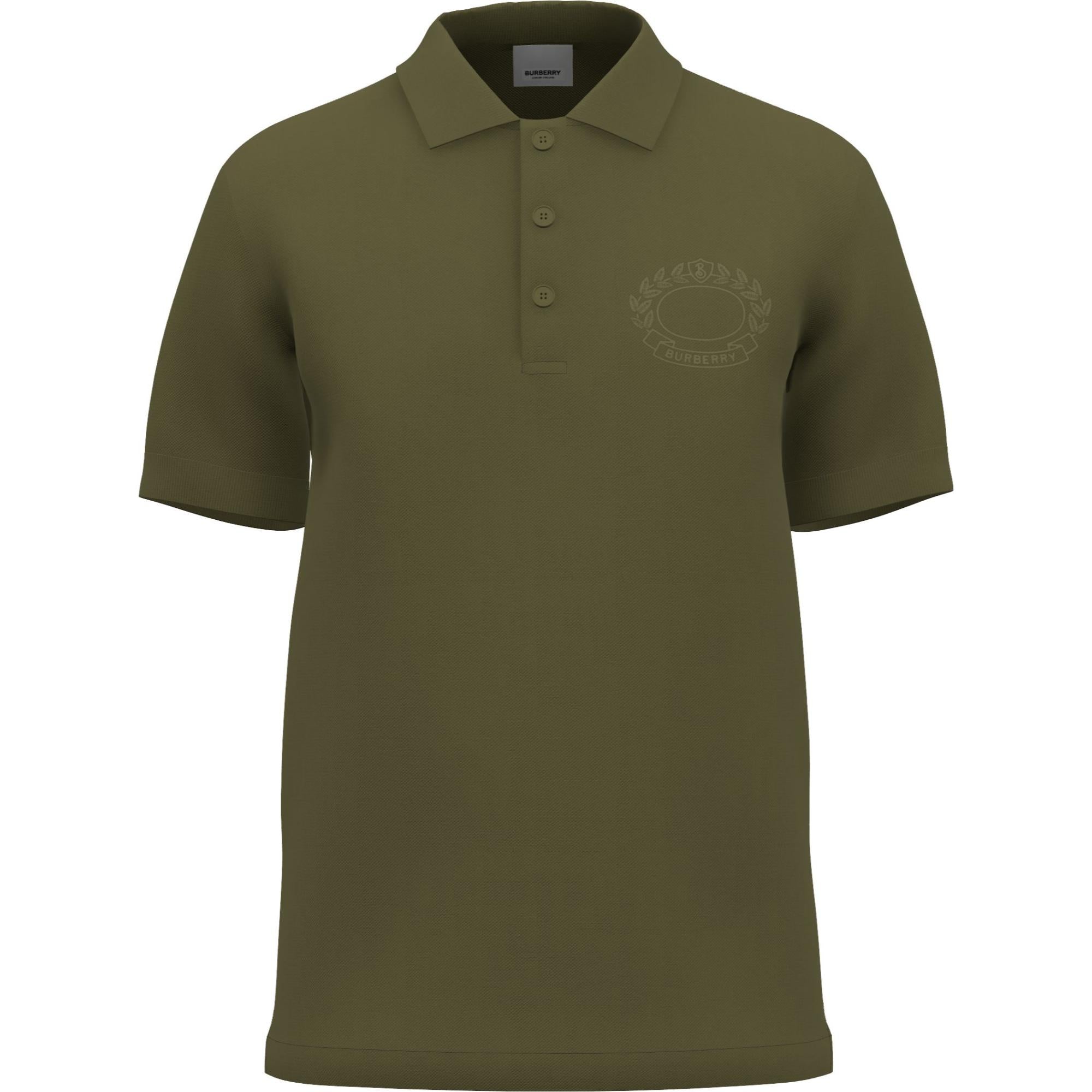 엠브로이더리 오크 리프 크레스트 코튼 피케 폴로셔츠