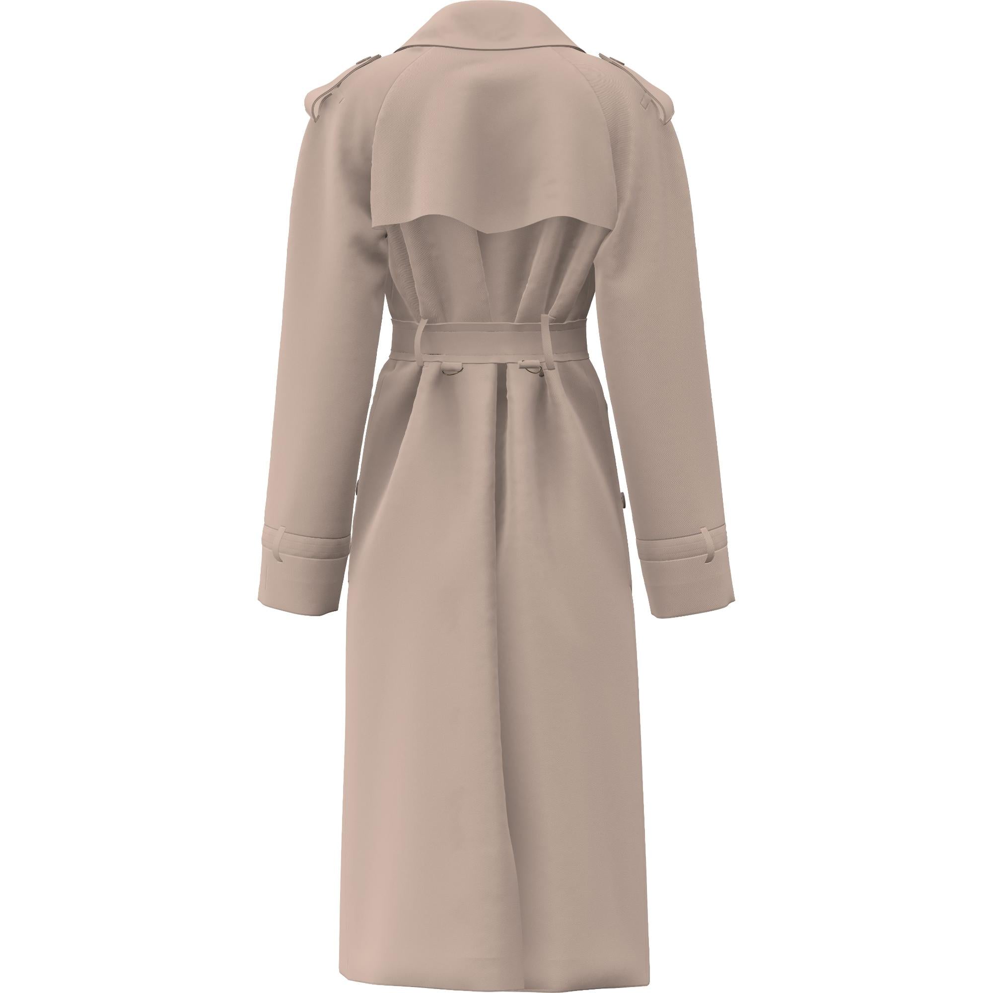 코튼 개버딘 트렌치코트