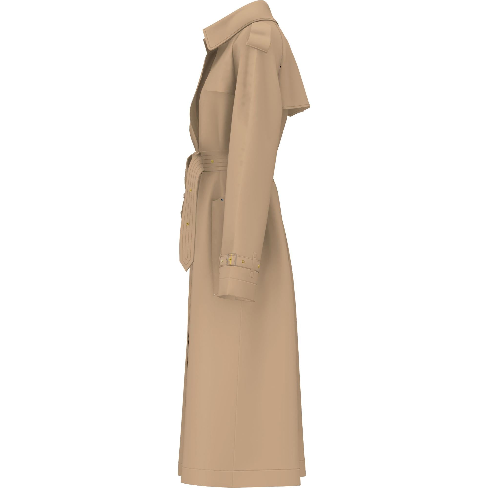 롱 워털루 트렌치코트